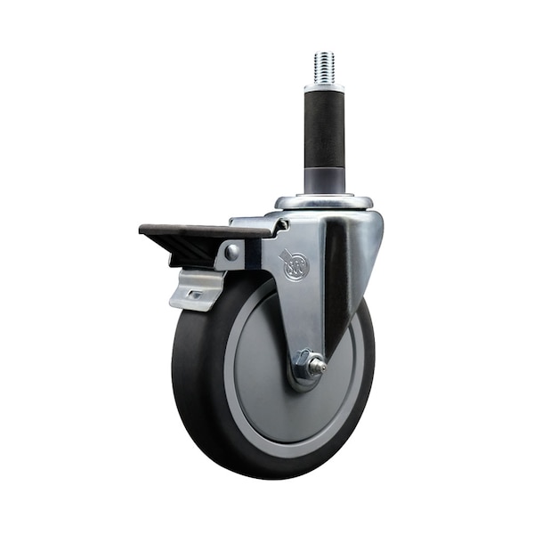 5'' Thermoplastic Rubber Swivel 1'' Expanding Stem Caster with Brake